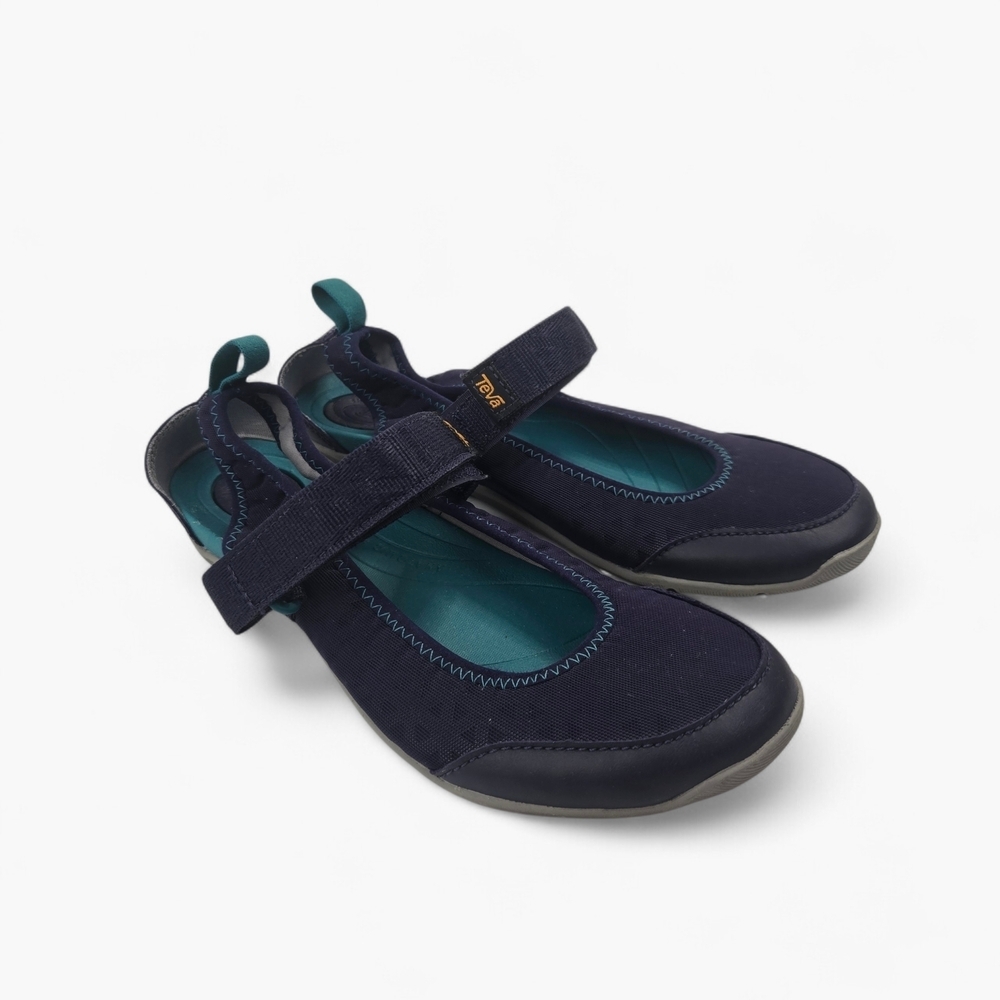 Teva Northwater Sporty Mary Jane Sandal Purple And Blue Sz 9 Gore Strap Eclipse